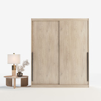 Szafa przesuwna ADAPTE 180 / 215 z półkami i drążkami - Dąb bielony