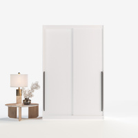 Szafa przesuwna ADAPTE 140 / 215 z półkami i drążkami - Biały mat