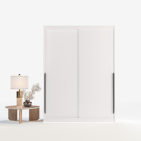 Szafa przesuwna ADAPTE 160 / 215 z półkami i drążkami - Biały mat