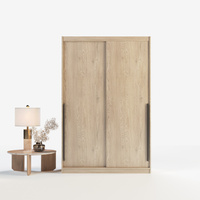 Szafa przesuwna ADAPTE 140 / 215 z półkami i drążkami - Dąb bielony